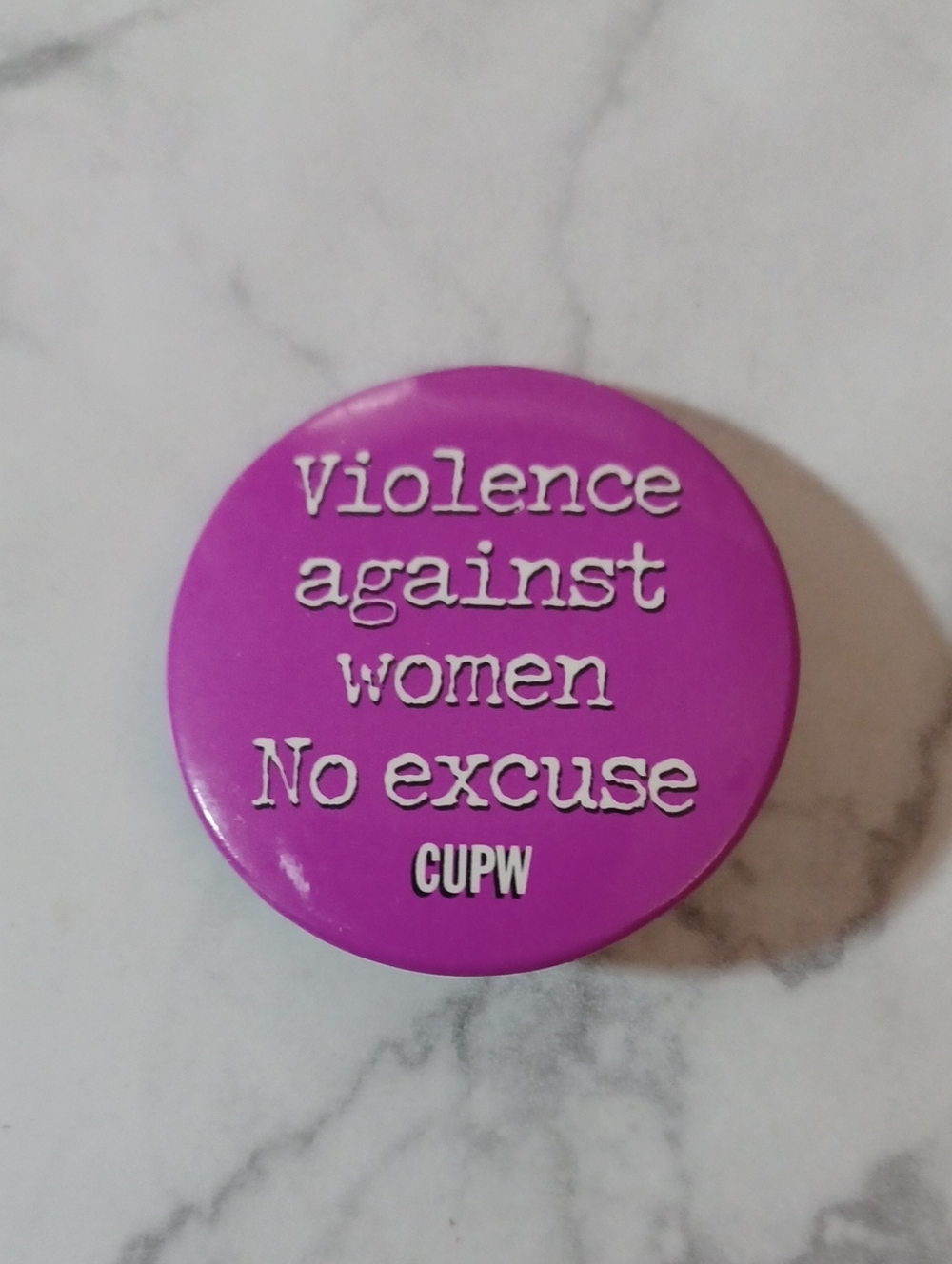 $4 Add-on 'Violence Against Women No Excuse' Purple Advocacy Pin